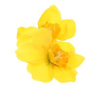 ABOOFAN Pince à Cheveux Narcisse Artificiel Jaune Pâle, Clip Latéral Stable pour Dompter Mèches Rebelles, Accessoire Floral Mignon pour Coiffures Traditionnelles et Occasions Festives