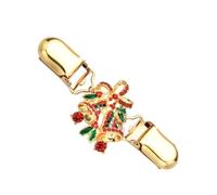 ABOOFAN Pince à Col de Pull en Alliage et Cristaux, Clip Rétro Facile à Mettre pour Cardigan, Accessoire Chic Or pour Occasions Formelles et Loisirs