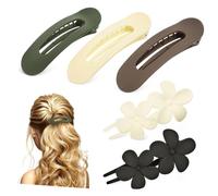 ABOOFAN Pinces à Cheveux Bec de Canard et Barrettes à Fleurs 5 Pièces Multicolores Antidérapantes pour Femmes et Filles Usage Quotidien Accessoire Coiffure Élégante