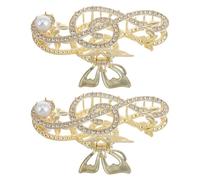 ABOOFAN Pinces à Cheveux Griffes Antidérapantes 2pcs Cristal Note de Musique en Alliage Argenté Perles Élégantes pour Longues Chevelures, pour Mariages et Fêtes