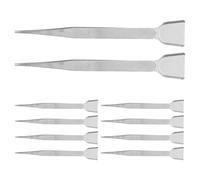 ABOOFAN Pinces à Épiler pour Bijoux en Acier Inoxydable 10pcs, Double Embouts Rainure Spécifique, Outil de Ramassage Précis pour Perles et Strass, Usage Professionnel et Projets DIY