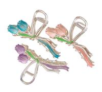 ABOOFAN Pinces à Griffes Accessoires Élégants Lot de 3 en Alliage pour Cheveux Bouclés et Épais pour Créer de Belles Coiffures Quotidiennes et Soirées Formelles