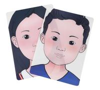 ABOOFAN Planche d'Entraînement au Maquillage du Visage Réutilisable en Plastique - Lot 2 Pièces - Pochoirs pour Maquillage Artistique Lavable et Portable Outil Pratique pour