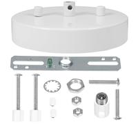 ABOOFAN Plaque de Recouvrement de Plafond Blanche pour Luminaire Suspendu Support de Montage Intégré Kit Suspendre Compatible Appliques Murales et Plafonniers pour Éclairage Intérieur