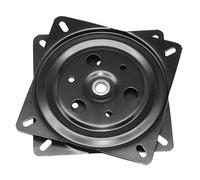 ABOOFAN Plaque Pivotante Carrée 20 CM X 20 CM Acier Noir 1,5 CM Épaisseur Mécanisme Pivot pour Siège de Bateau Tabouret de Bar Bureau Rotation