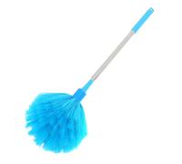 ABOOFAN Plumeau Télescopique à Manche Extensible 2,3 m en Plastique Solide Bleu Clair, Brosse à Poils Durs pour Nettoyage des Toiles D’araignée Et Dépoussiérage De Plafonds Hauts