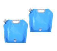 ABOOFAN Poche à Eau Pliable 2 Pièces 10 L Valve, Réservoir Portable pour Hydratation Running, Randonnée et Camping, Léger et Pratique