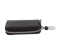 ABOOFAN Pochette Porte-clés Voiture en Cuir avec Fermeture Éclair, Femme | Compartiments Pratiques, pour Pièces et Télécommande, Usage Quotidien, Voyage, Couleur Café