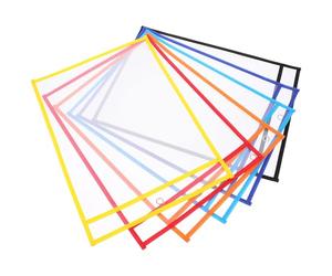 ABOOFAN Pochettes Effaçables à Sec Réutilisables en Pvc 6 Pièces, Double Face Écriture, Fourniture Scolaire pour Salle de t Bureau Plusieurs styles