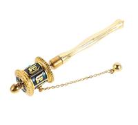 ABOOFAN Portable Hand Held Tibetan Prayer Wheel with Six Syllable Blessings Intricately Painted Alloy Cylinder for Spiritual Peace and Cultural Decor Suitable for Men and Women