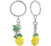ABOOFAN Porte-clés Hawaïens en Alliage de Zinc 2pcs, Structure Robuste et Légère, Décoration Créative pour Clés de Voiture et Paquet, Présent pour Fête Tropicale