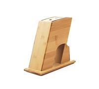 ABOOFAN Porte Couteaux Naturel Incliné avec Rangement Multifonction Support Antidérapant et Ventilation pour Cuisine Organisée
