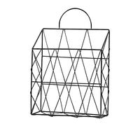 ABOOFAN Porte-revue Mural Suspendu Métal Noir Panier De Rangement Robuste Et Résistant Rouille Pour Journaux Magazines Documents Et Organiseur Décoratif Pour Bureau Et Maison
