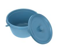 ABOOFAN Pot de Chambre Adulte en Plastique Bleu Léger et Facile à Nettoyer avec Couvercle, pour Usage Lit Voyage pour Personnes Âgées et Femmes Enceintes