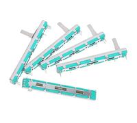 ABOOFAN Potentiomètre à Glissière Double Canal 5pcs B10k pour Projets de Programmation, Mélange Audio, Plastique Résistant à L'usure, Boutons Doubles pour Créateurs de Musique