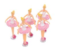 ABOOFAN Poupée De Ballet Musicale 5pcs Figurine Danseuse Décoration en Plastique Poupée De Princesse pour Collection Et Présents Accessoire De Boîte à Musique