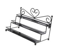 ABOOFAN Présentoir Mural et Organisation Élégante pour Vernis à Ongles en Fer Noir, Support Multifonction à Trois Couches pour Rangement Pratique