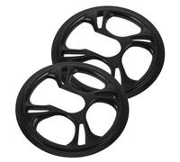 ABOOFAN Protection Manivelle Vélo 2pcs en Plastique Noir 5 Trous 42 Dents pour VTT et Vélo Fixie Installation Facile