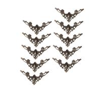 ABOOFAN Protections D'angles Vintage en Fer pour Livres, 20 Pièces, Coins de Lecture Décoratifs en Métal, Couverture d'angle pour Cahiers et Albums, Accessoires Scrapbooking Résistants