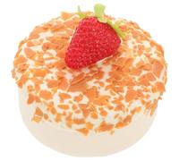 ABOOFAN PVC Modèle de Gâteau D’Anniversaire Blanc 4 Pouces pour Vitrine | Finition Réaliste, Textures Fines et Couleurs Vives, pour Photos Culinaires, Présentations de Pâtisserie