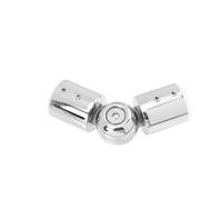 ABOOFAN Raccord Angle pour Tringle à Rideaux Ajustable Vis Centrale et Vis Latérales pour Fixation Solide