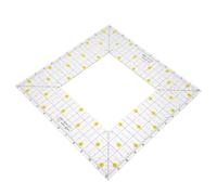 ABOOFAN Règle Carrée de Couture avec Échelle Claire Design Creux Central Outil Précis pour Patchwork Quilting et Loisirs Créatifs