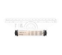 ABOOFAN Règle de Dessin Parallèle Roulante 15 CM en Plastique Transparent pour Ingénieurs et Étudiants Outil Multifonction de Mesure D’Angles et Tracé de Lignes Parallèles Usage Bureau