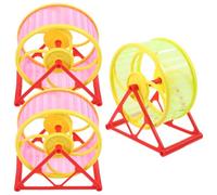 ABOOFAN Roue d'exercice Silencieuse Couleur Aléatoire 3pcs pour Hamster en Plastique, de Sport Sain pour Petits Animaux, pour Amis et Familles