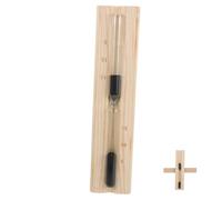 ABOOFAN Sablier de Sauna Mural Rotatif 15 en Verre Borosilicate Noir | Bois Grain , Tube Scellé, Usage Vapeur et Bain, Facile à Utiliser, Lot 1 Pièce