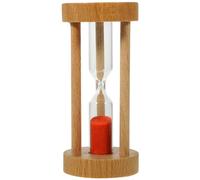 ABOOFAN Sablier Sablier De 3 Minutes Horloge De Sable Rouge en Bois Montre De Sable Vintage 3 Min Petit Sablier Unique en Verre pour La Décoration De De La Maison du Bureau