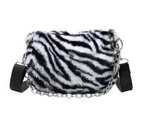 ABOOFAN Sac à imprimé zèbre, sacoche sous les aisselles pour femmes en polyester noir, rangement du téléphone portable, des clés, des pièces et du portefeuille, pour et
