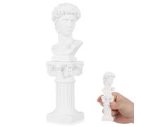 ABOOFAN Sculpture de David en Résine Blanche Stable et Réaliste Colonne Romaine et Présent Original pour Décoration Maison Élégante Ambiance Manche