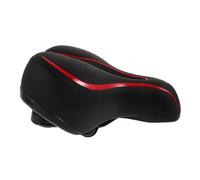 ABOOFAN Selle de Vélo Mountain Bike Saddle Rembourrée Épaisse Antichoc Confortable avec Suspension et Ressorts Renforcés pour VTT et Vélo de Route Siège Extra Large Noir et Rouge