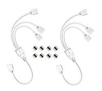 ABOOFAN Séparateur De Led 4 Broches 2 Voies Pour Bandes Rgb 10 Mm Câbles Répartiteurs Pvc Résistant à Haute Température Kit 2 Pièces Pour Éclairage Led Diy D'intérieur