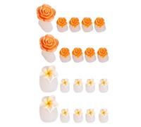 ABOOFAN Séparateurs D'orteils pour Écarter les Orteils 16 Pièces pour Pédicure en Silicone Outils Solide pour Pose de Vernis et Nail Art
