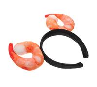 ABOOFAN Serrage-tête Crevette Double Tête en Tissu Léger pour Fête Halloween, Accessoires pour Cheveux Créatifs et Amusants, Photomaton, Costume Marin et Séance Photo, Bandeau Océanique