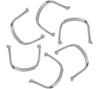 ABOOFAN Set de Poignées de Casserole Amovibles Prise Plate et Bords Arrondis Lot de 6 en Acier Inoxydable Argenté, Poignée Anti-brûlure Adaptées aux Marmites et Casseroles