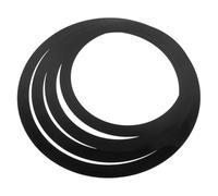 ABOOFAN Sourdine pour Batterie en Silicone Noir, Lot de 4 Cercles Réglables 10/12/14/16 Pouces, Accessoires pour Tambours et Caisse Claire, Kit Simple pour Entraînement la Maison