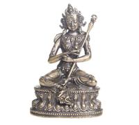 ABOOFAN Statue de Bouddha en Laiton, Finition Vieillie, Décoratif Rétro pour Table, Salon ou Bureau, Or, Léger, Ne Se Ternit Pas