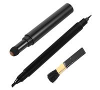 ABOOFAN Stylo à Barbe Double Tête pour Hommes, Comblement Ligne des Cheveux, Kit de Remplissage Barbe avec Pinceau Intégré, Couleur Brun Foncé, Outil Précis de Soin et Mise Moustache