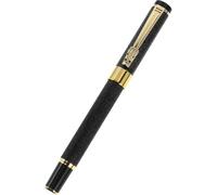 ABOOFAN Stylo-Plume Métallique Noir Mat Petite Taille Léger Ergonomique pour Écriture et Signature Bureau École Fournitures D’Écriture Stylos à Recharge