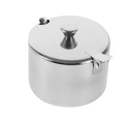 ABOOFAN sucrier en inox couvercles sucre sucrier avec couvercle et bol d'assaisonnement en acier inoxydable pot à café avec cuillère salière avec couvercle et cuillère sucriers