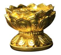 ABOOFAN Support De Lotus Pour Moulin à Prières Tibétain, Base De Maintien Dorée, Matériau Stable, Artisanat Poli, Décor Religieux Pour Bureau Et Maison, Support Compact Pour Roue De Prière à Main