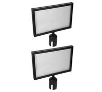 ABOOFAN Support de Panneau de Signalisation 2pcs en Acier Inoxydable pour Gestion de File D'attente, Affichage Horizontal Barrières, Usage Extérieur en Commerciaux et Banques