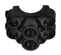 ABOOFAN Support de Rétroviseur Arrière pour Moto Lot de 2 Pièces en Alliage D'aluminium Noir , Design Demi-coque , Installation Facile Usage Polyvalent pour Scooters Électriques