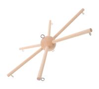 ABOOFAN Support Mobile pour Bébé en Bois Cadre Sphérique à Six Pieds, Assemblage Réglable et Design Stable, pour Berceau Intérieur Décoratif