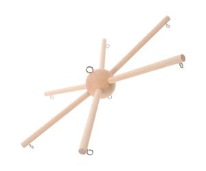 ABOOFAN Support Mobile pour Bébé en Bois Cadre Sphérique à Six Pieds, Assemblage Réglable et Design Stable, pour Berceau Intérieur Décoratif
