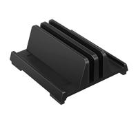 ABOOFAN Support Réglable pour Ordinateur Portable Noir à Double Emplacement, Antidérapant et Rembourré, Station D’Accueil Verticale pour Bureau, Organisateur D’Espace de Travail