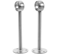 ABOOFAN Supports de Tringle à Rideaux en Acier Inoxydable Épaissi 2pcs Tête Ronde pour Installation Facile Salon et Penderie