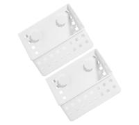 ABOOFAN Supports Suspendus pour Lapins et Cochons d'Inde en Plastique Blanc, Mangeoires Sécurisées pour Petits Animaux, Lot de 2 pour Cage Ventouse Robuste